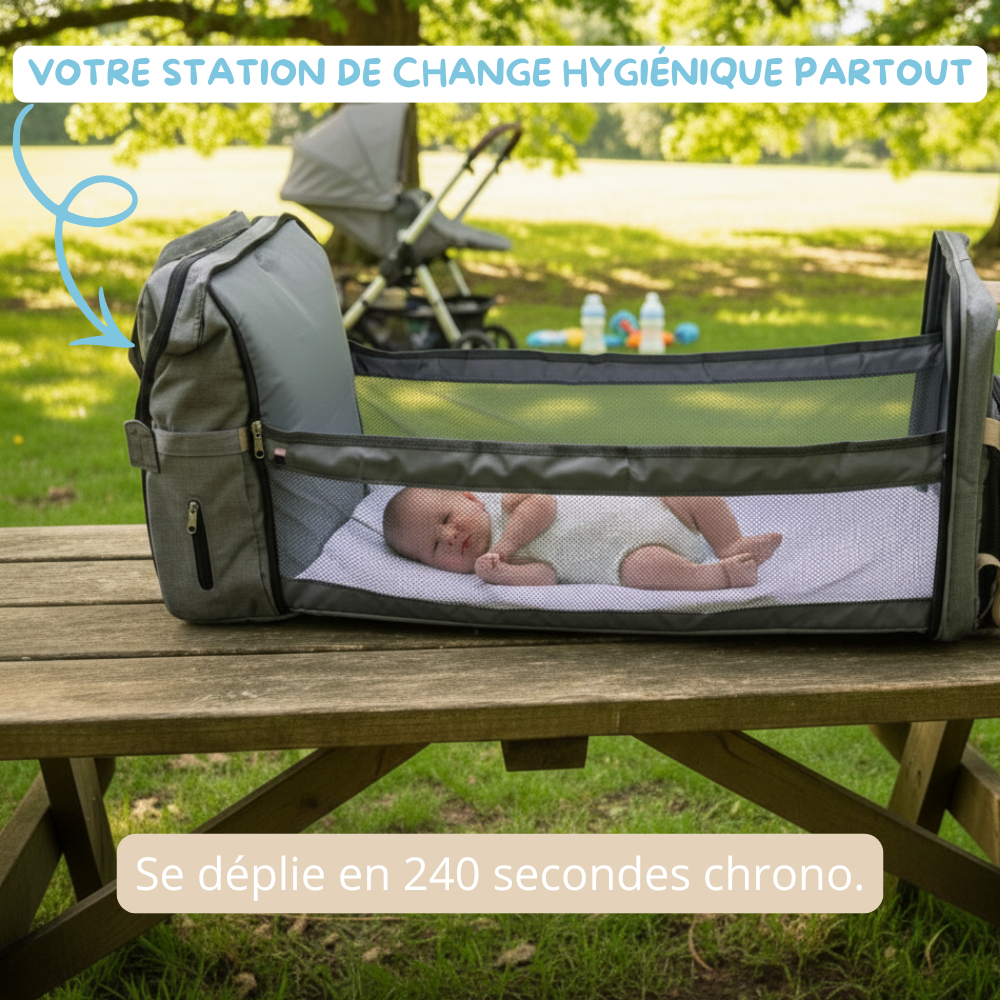 Sac à Dos à Langer Bébé – Le Lit Dépliable NIDOU nidou