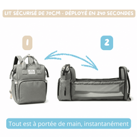 Sac à Dos à Langer Bébé – Le Lit Dépliable NIDOU nidou