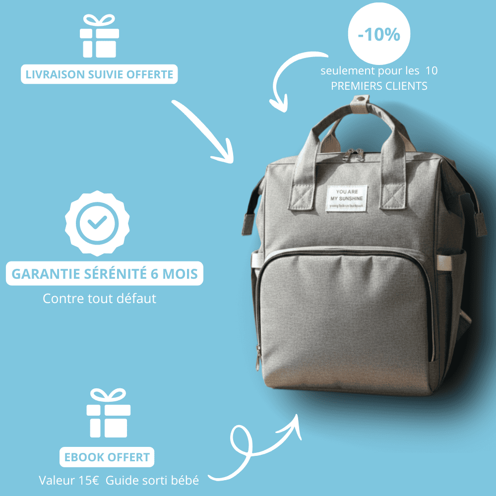 Sac à Dos à Langer Bébé – Le Lit Dépliable NIDOU nidou